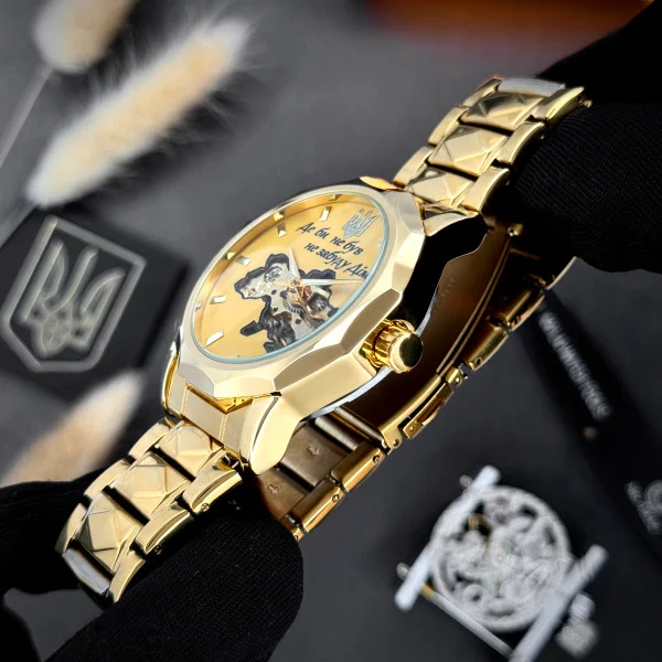 Чоловічий годинник Awarder 024 Не забуду дім Gold-Gold фото 5