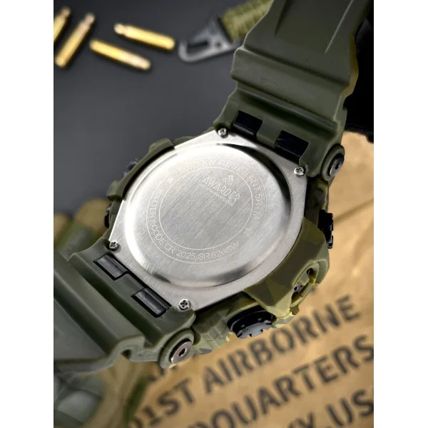 Чоловічий годинник Awarder 002 Тризуб золото Army Green фото 5