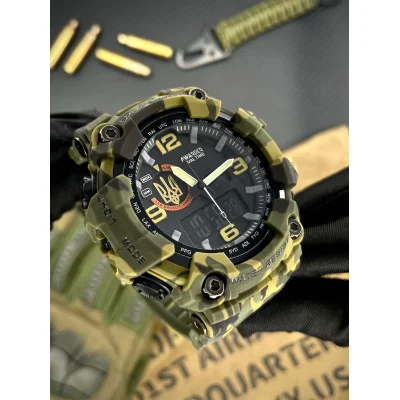 Чоловічий годинник Awarder 002 Тризуб золото Army Green