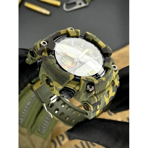 Чоловічий годинник Awarder 002 Тризуб золото Army Green фото 8