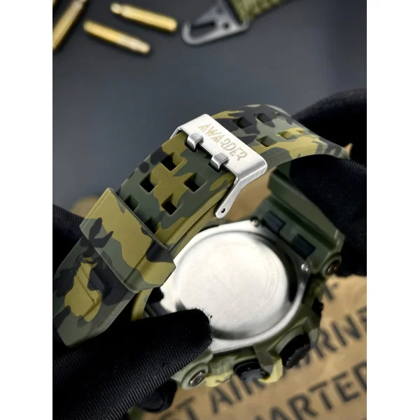 Чоловічий годинник Awarder 002 Тризуб золото Army Green фото 9