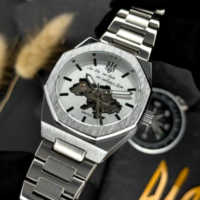 Мужские часы Awarder 026-3D Де би не був Silver-White