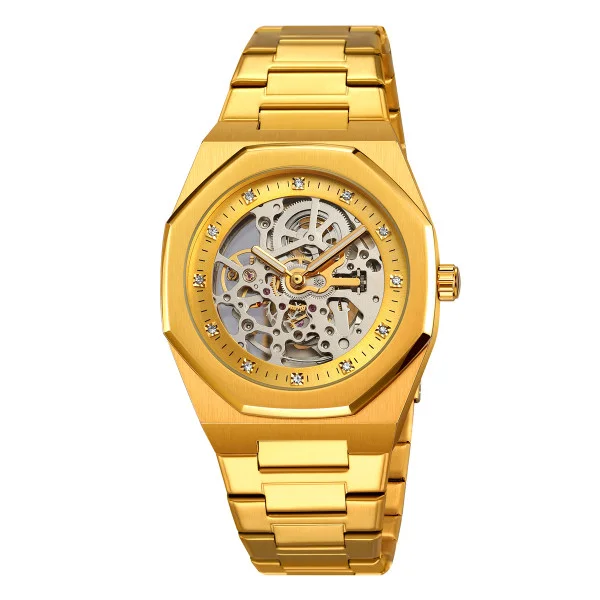 Чоловічий годинник Skmei M034SGD Gold Steel фото 1