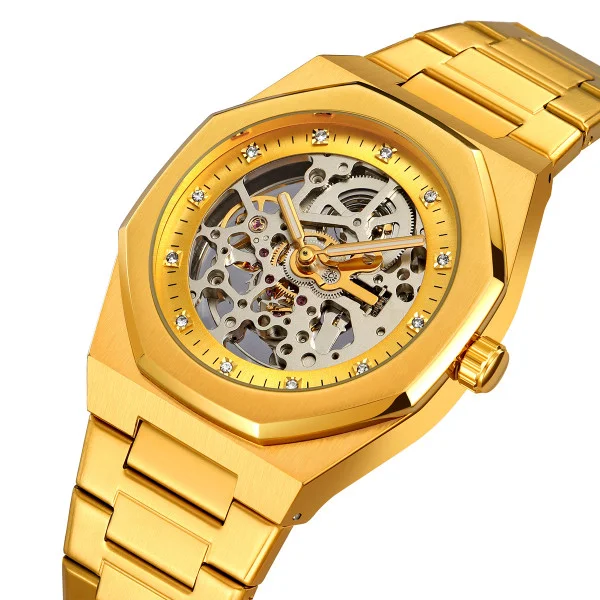 Чоловічий годинник Skmei M034SGD Gold Steel фото 3