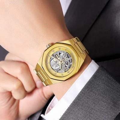 Чоловічий годинник Skmei M034SGD Gold Steel