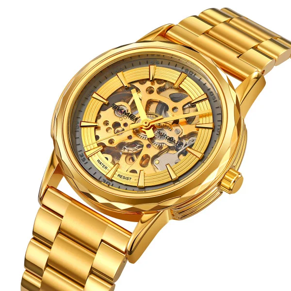 Чоловічий годинник Skmei M035SGD Gold Steel фото 3