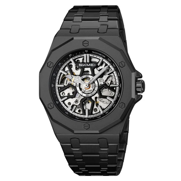 Чоловічий годинник Skmei M036SBK Black Steel фото 1