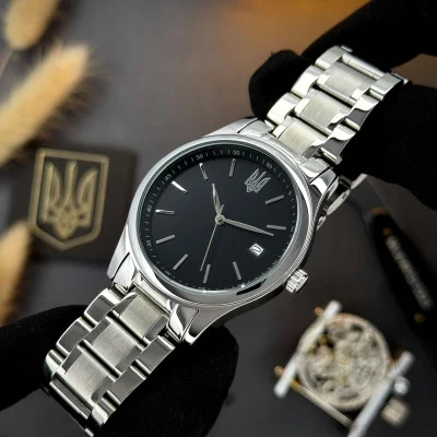 Наручные часы Awarder 023 Silver-Black Тризуб Срібло