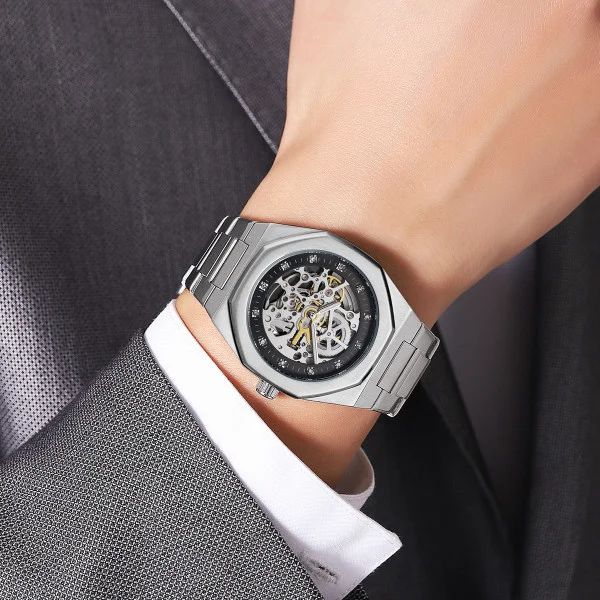 Чоловічий годинник Skmei M034SGD Gold Steel фото 4