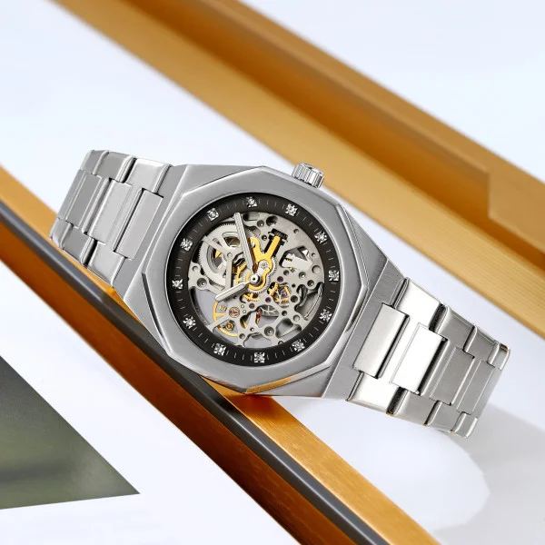 Чоловічий годинник Skmei M034SGD Gold Steel фото 5
