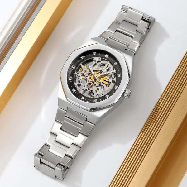 Чоловічий годинник Skmei M034SGD Gold Steel фото 6