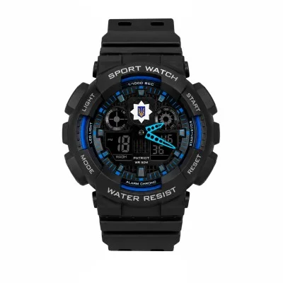 Годинник наручний Patriot 007 Black-Blue Police UA + Коробка.