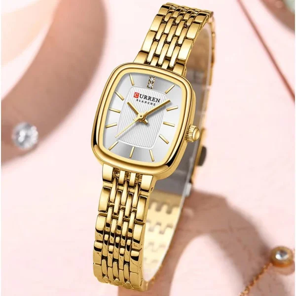 Женские часы Curren 9093 Gold-White фото 3