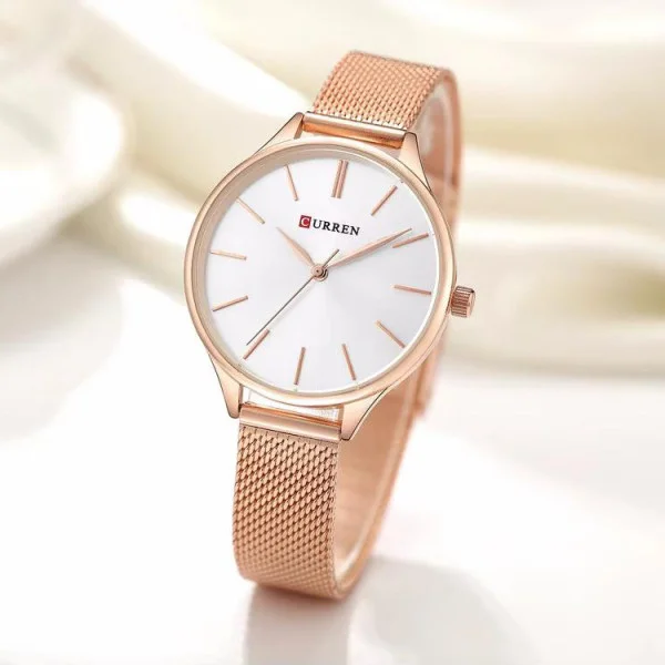 Жіночий годинник Curren 9024 Rose Gold-White фото 4