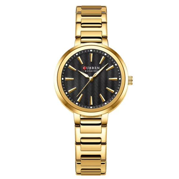 Женские часы Сurren 9109 Gold-Black фото 1