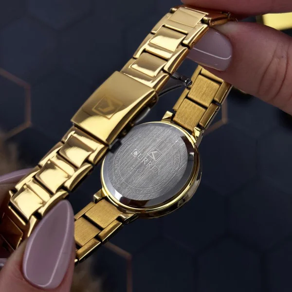 Женские часы Сurren 9109 Gold-Black фото 4