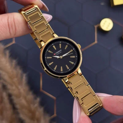 Жіночий годинник Сurren 9109 Gold-Black