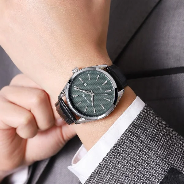 Чоловічий годинник Skmei 2490SIGN Silver-Green фото 4
