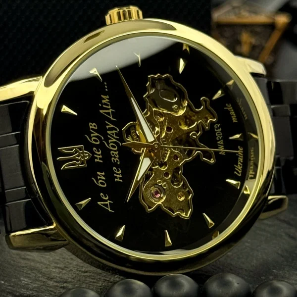 Чоловічий годинник Awarder 022-3D Black-Gold Automatics Steel Не Забуду Дім фото 7