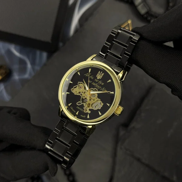 Чоловічий годинник Awarder 022-3D Black-Gold Automatics Steel Не Забуду Дім фото 5