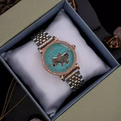 Женские часы Awarder 047 Silver-Gold-Blue