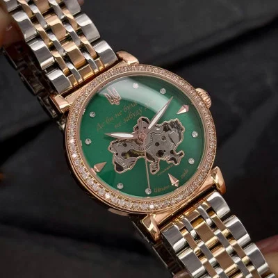 Женские часы Awarder 047 Silver-Gold-Green