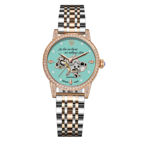 Жіночий годинник Awarder 049 Silver-Gold-Blue фото 1