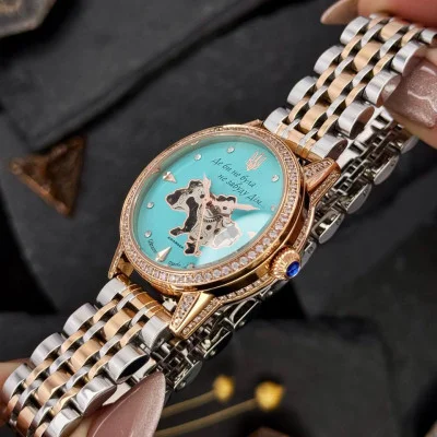 Женские часы Awarder 049 Silver-Gold-Blue