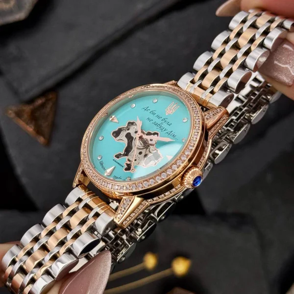 Жіночий годинник Awarder 049 Silver-Gold-Blue фото 6