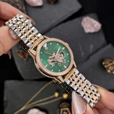 Жіночий годинник Awarder 049 Silver-Gold-Green