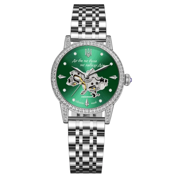 Жіночий годинник Awarder 049 Silver-Green фото 1