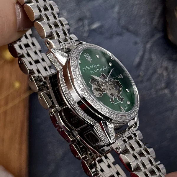 Жіночий годинник Awarder 049 Silver-Green фото 7