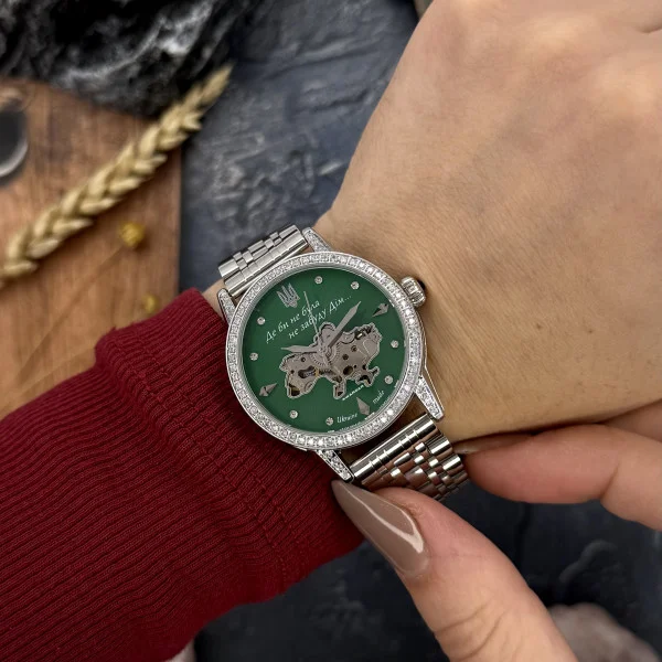 Жіночий годинник Awarder 049 Silver-Green фото 10