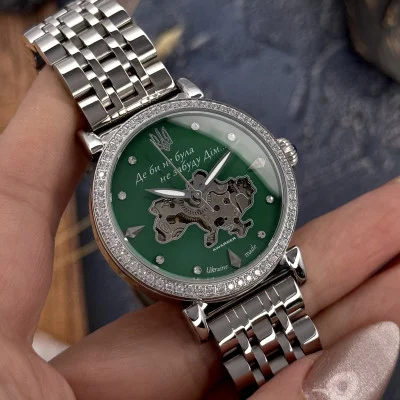 Жіночий годинник Awarder 047 Silver-Green