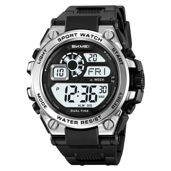 Чоловічий годинник Skmei 2318BKSI Black-Silver фото 1