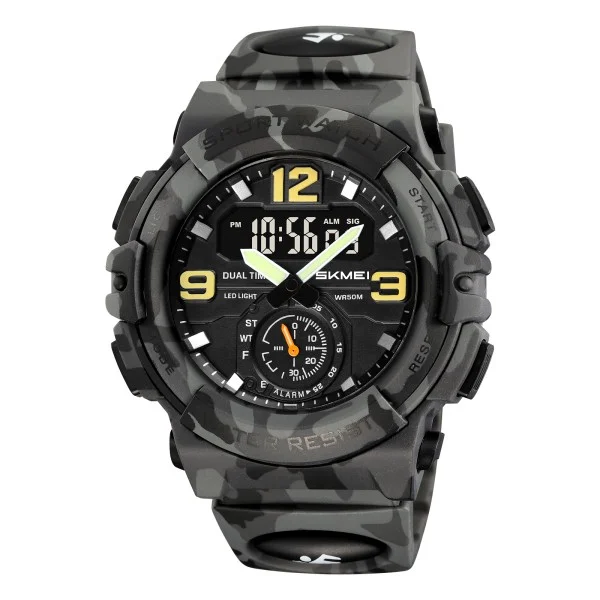 Чоловічий годинник Skmei 2341CMGY Camo Grey фото 1