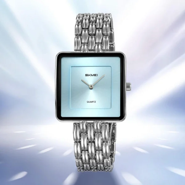 Жіночий годинник Skmei 2372SIBU Silver-Blue STOPPED фото 3