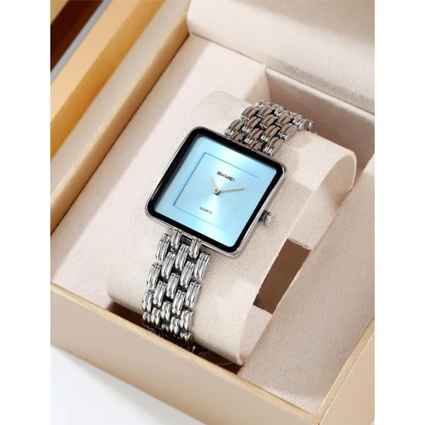 Жіночий годинник Skmei 2372SIBU Silver-Blue STOPPED фото 4