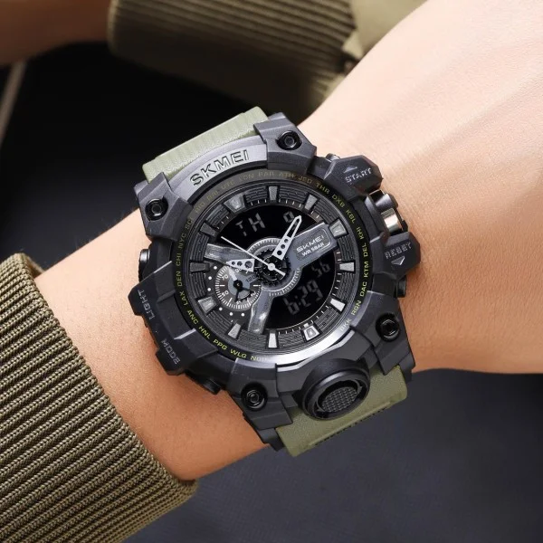 Чоловічий годинник Skmei 2396AG Army Green фото 3