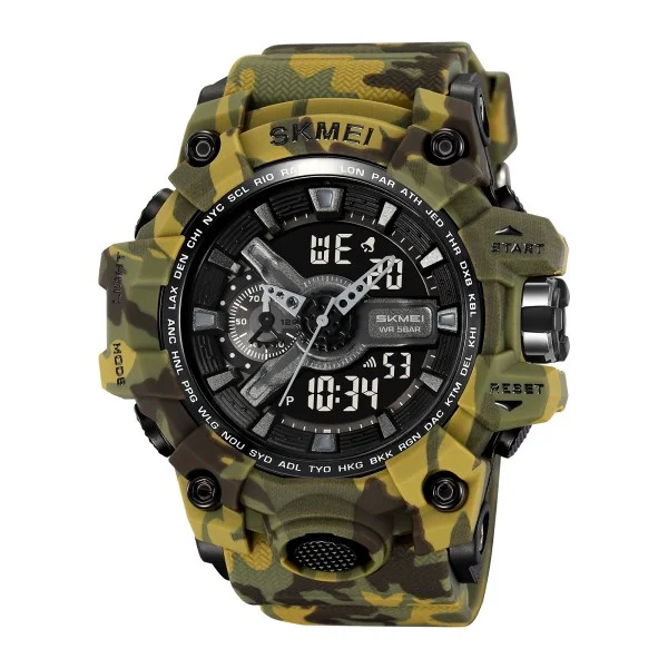 Чоловічий годинник Skmei 2396CMGN Camo Green SALE 2025 фото 1
