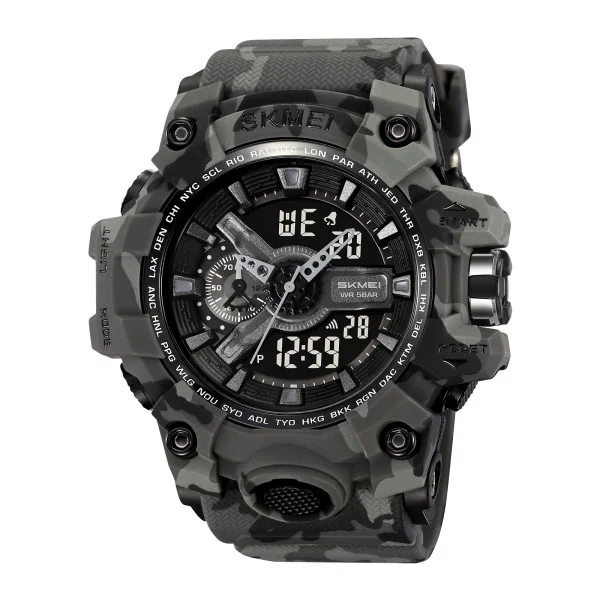 Чоловічий годинник Skmei 2396CMGY Camo Grey фото 1