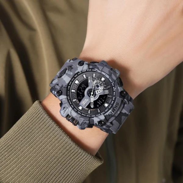 Чоловічий годинник Skmei 2396CMGY Camo Grey фото 4
