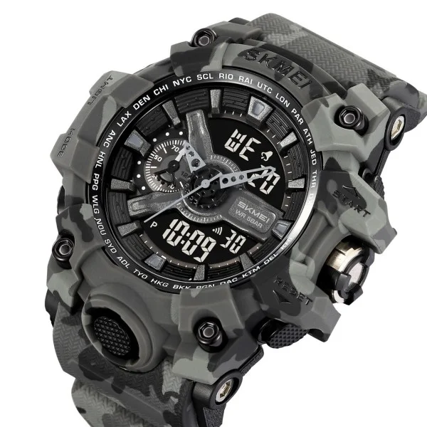 Чоловічий годинник Skmei 2396CMGY Camo Grey фото 5