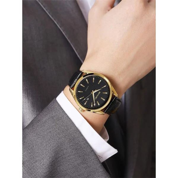 Чоловічий годинник Skmei 2490GDBK Gold-Black фото 6