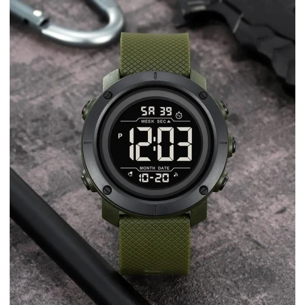 Чоловічий годинник Skmei 2497PAGBK Army Green-Black фото 4