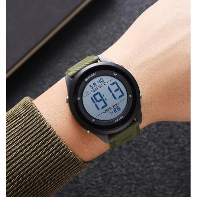 Мужские часы Skmei 2498PAGWT Army Green-Wnite