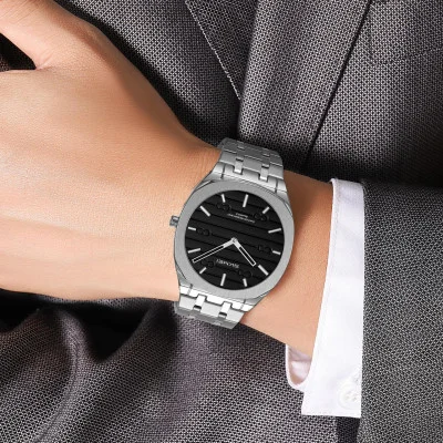 Мужские часы Skmei 9372SIBK Silver-Black