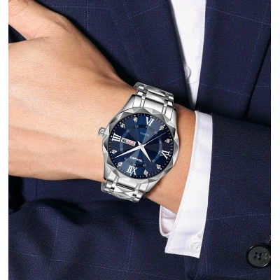Чоловічий годинник Skmei 9369SIBU Silver-Blue