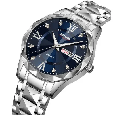 Чоловічий годинник Skmei 9369SIBU Silver-Blue