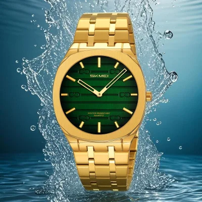 Мужские часы Skmei 9372GDGN Gold-Green